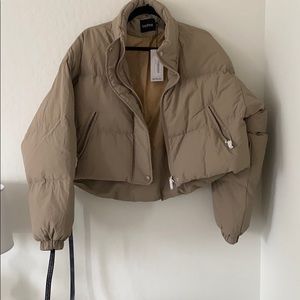 Cropped puffer jacket Boohoo